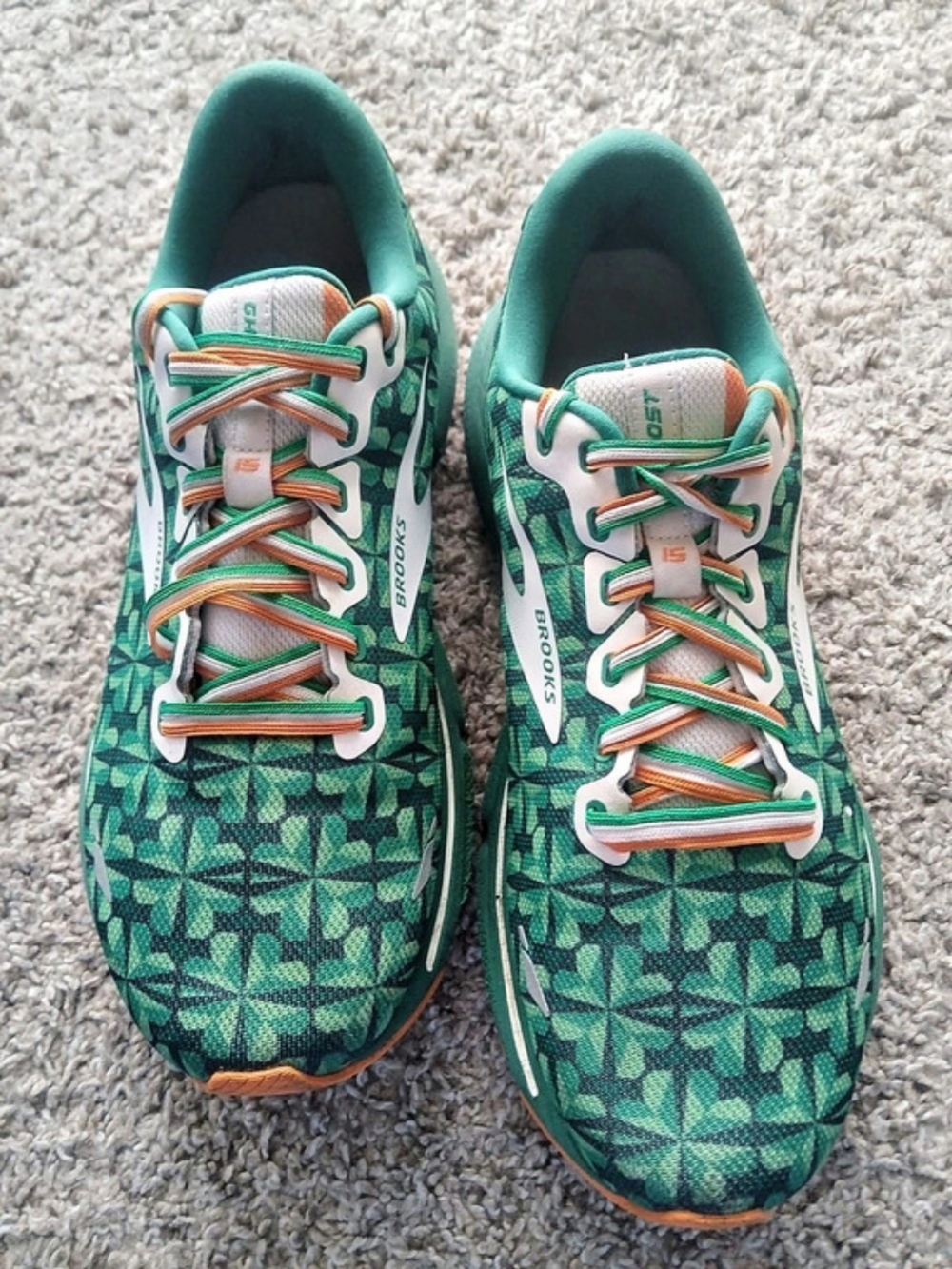 Brooks Ghost Women's Running Shoes Green Orange US 9